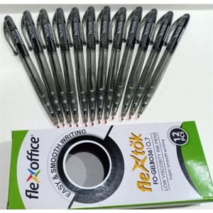 Flexoffice 0.7mm Black Retractable Gel Pens box