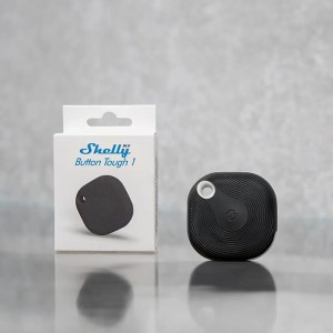 Shelly Blu Button Tough1 (Black) - Smart Shock- Water And Dust-Resistant Bluetooth Button Of a Compact Size