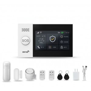 Tuya WIFI + GSM Alarm System Kit with colour screen