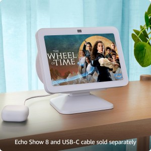 Echo Show 8 (3rd Gen) Adjustable Stand with USB-C Charging Port