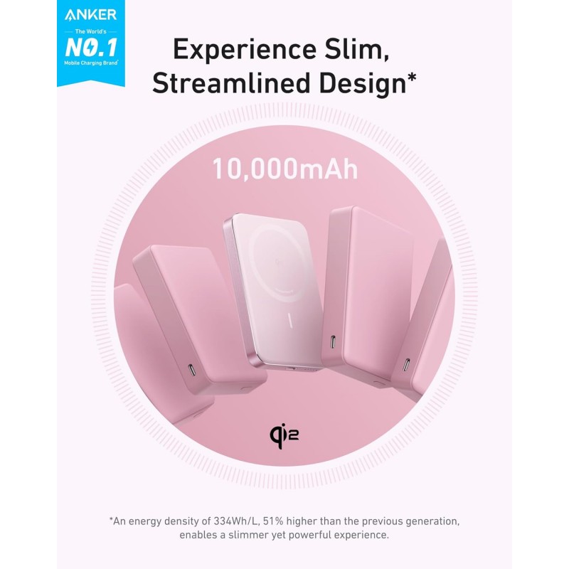 Anker MagGo Power Bank- Ultra Slim 10000mAh Magnetic Battery Pack