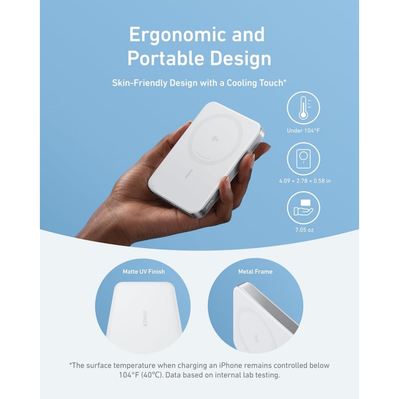 Anker MagGo Power Bank- Ultra Slim 10000mAh Magnetic Battery Pack