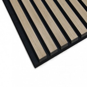 Slatted wall panel 600 x 2400 - Light oak