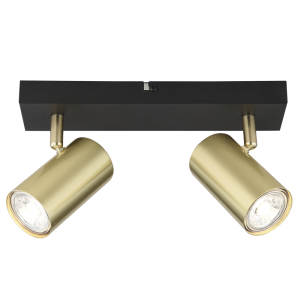 Brightstar S418/2 BK/GD Metal Spotlight