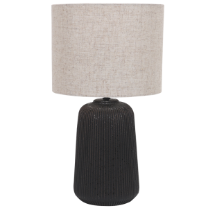 TL839 Black Ceramic with Hessian Colour Fabric Shade