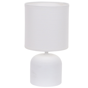 TL834 White Ceramic Base with Fabric Shade