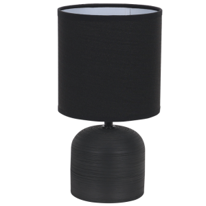Table Lamp 833 BLACK Ceramic Base with Fabric Shade