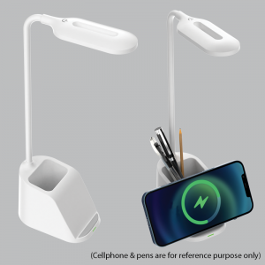 TL825 White LED Table Lamp with Wireless Charging