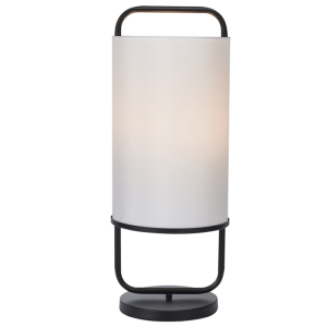 Table Lamp 681 Black Metal Table Lamp with White Shade