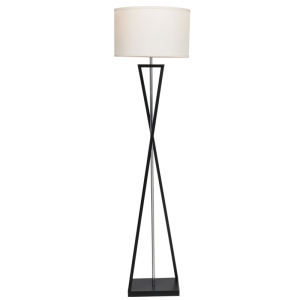 Metal Floor Lamp with Polished Chrome SL420 Black