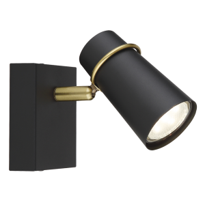 Black Spotlight with Antique Trim and Tapered Head S411/1