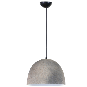 Metal Pendant with Ceramic Shade |PEN929 GREY