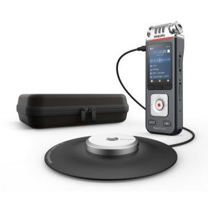 Philips voice recorder DVT8115 Bundle Meeting recorder with 2 Microphones (up to 20 people)