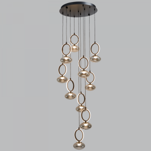 Aluminium and Glass Pendant |PEN953/10 CCT