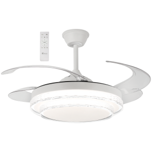 White with Clear ABS Retractable fan