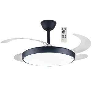 Black with Clear ABS Retractable fan