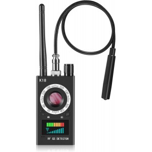 Hidden Camera &amp; GPS Tracker Detector - Anti Spy Device for Airbnb- Hotels- Bathrooms- Homes &amp; Offices - Black