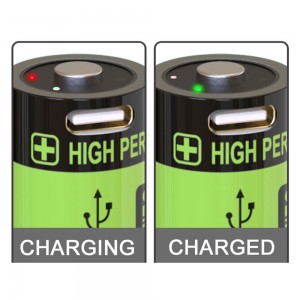 Rechargeable Type C 18650 3.7V / 2600mAh AA Battery