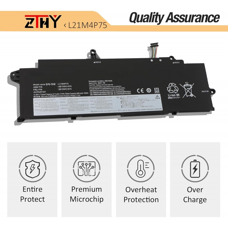L21B4P71 Laptop Battery Replacement for Lenovo ThinkPad T14s Gen 3