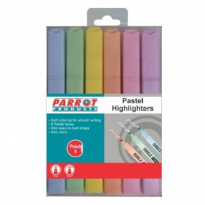 Marker Highlighter Pastel Assorted Pouch 6
