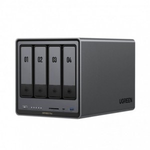 UGREEN NASync DXP4800 Plus 4-Bay Desktop NAS- Intel Pentium Gold 8505 5-Core CPU- 8GB DDR5 RAM- 128G SSD- 1 * 10GbE- 1 * 2.5GbE- 2 * M.2 NVMe Slots- 4K HDMI- Network Attached Storage (Diskless)