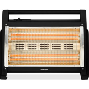 Mellerware Heater 2 Heat Settings Quartz Plastic Black 4 Bar 1600W "Inferno"
