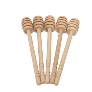 Honey Dipper Pack of 10 – 15cm Wooden Stirrers | Ideal for Honey Jars &amp; Gifts