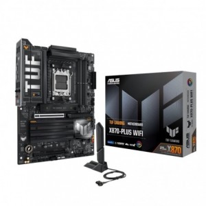 ASUS TUF Gaming X870-PLUS WiFi AMD AM5 X870 ATX Motherboard- 16+2+1- 80A SPS Power Stages- DDR5- PCIe 5.0 Ready- Four M.2 Slots- Wi-Fi 7- 2.5Gb LAN- HDMI- USB4® 40Gbps- SATA 6 Gbps- USB 20Gbps Type-C