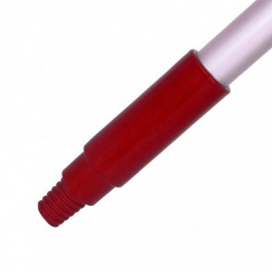 JANITORIAL HANDLE - HD HYGIENE PLASTIC MOULDED - THREAD 25mm x 1.3m - RED