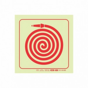 Photoluminescent 190MM Safety Sign - F29-FIRE Hose Reel