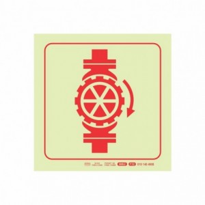 Photoluminescent 190MM Safety Sign - F32-SPRINKLER Stop Valve