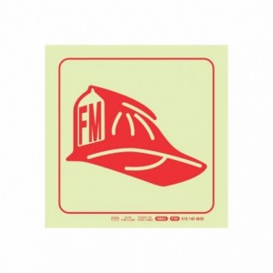 Photoluminescent 190MM Safety Sign - F50-FIRE Marshall