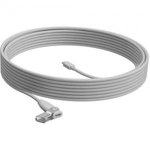 Logitech Rally Mic Pod Extension Cable- 10m - White