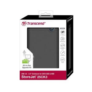 Transcend 25CK3 USB 3.0 2.5" Enclosure for SATA 6Gb/s SSD &HDD (TS0GSJ25CK3)