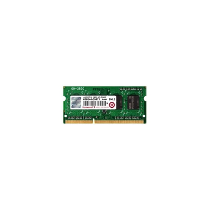 Transcend 4GB DDR3L-1600 Low Voltage 204-Pin Unbuffered SO-DIMM: 1.35V