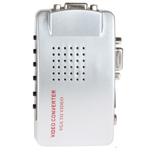 VGA to Video High Resolution Conversion Box-Video Converter with USB & S-Video Cable 