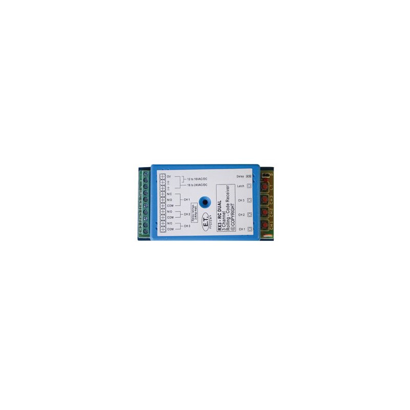 ET Receiver 3 Channel Rolling Code (434) Blue