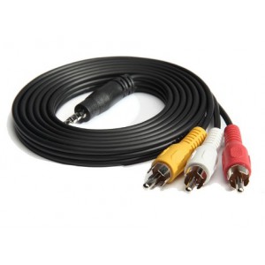 AV Cable 3.5mm 3 RCA Jack Audio Video Coaxial Cable Male Female