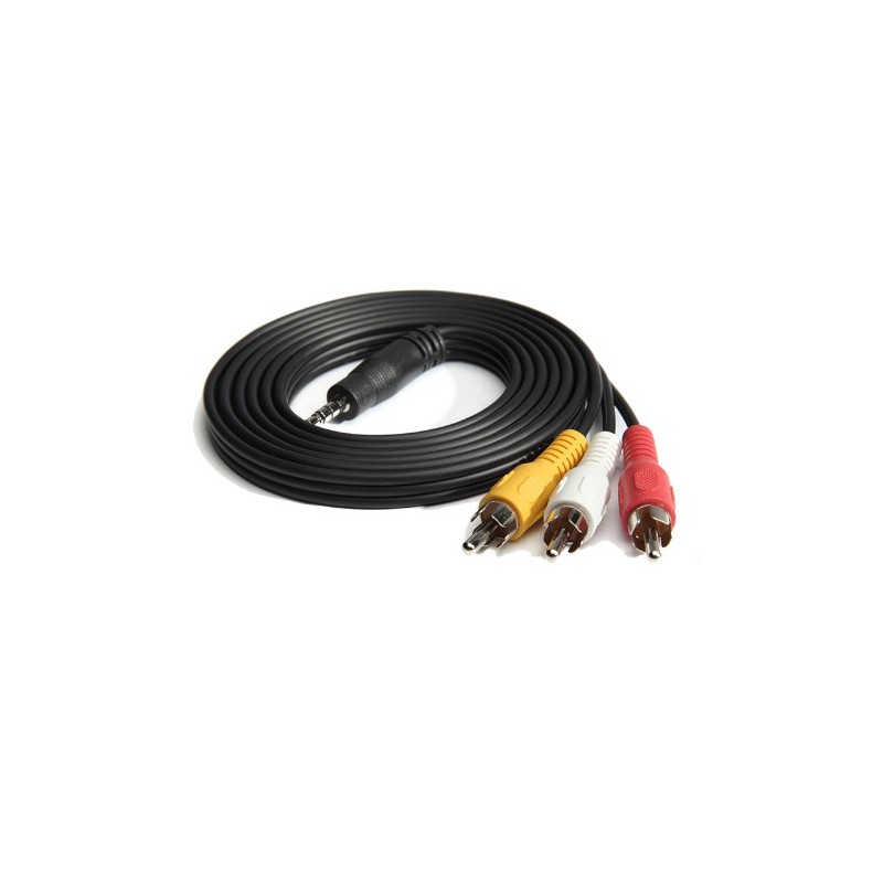 AV Cable 3.5mm 3 RCA Jack Audio Video Coaxial Cable Male Female