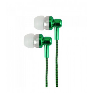 EB250 EARPHONE WIRE MIC 3.5MM GREEN