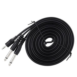 2.5mm Male to 2x 6.5mm Male Cable