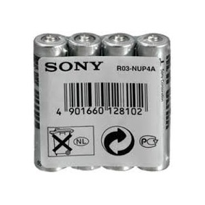 Sony AAA Zinc Batteries 4 Pack
