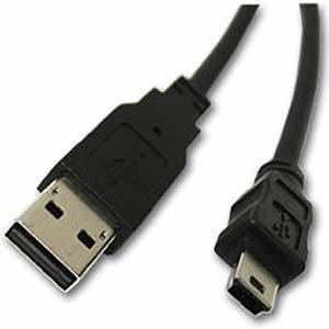 USB A Male to Mini Male USB Cable 1.5m Long