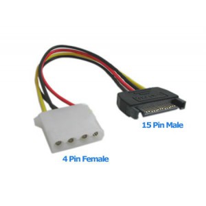 Molex Female to Male SATA Connector