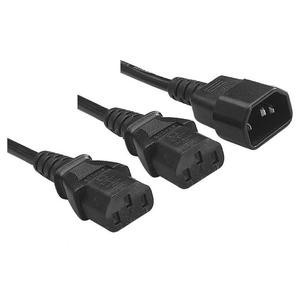 Power Cable IEC Male to 2x IEC Female 1.8m