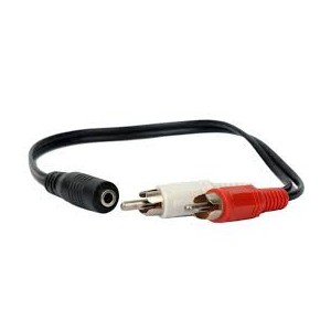 2xRCA (Male) to Stereo (Female) 10cm