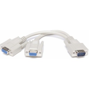 VGA Splitter Cable - Easily duplicate your computer screen and display it on two or more VGA monitors simultaneously