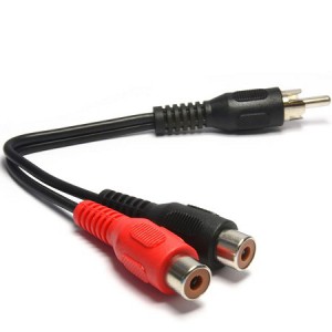 Male RCA to 2x RCA Female Cable