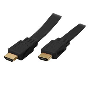 HDMI Male to HDMI Male Cable 25m Long Version 1.4 Black Flat