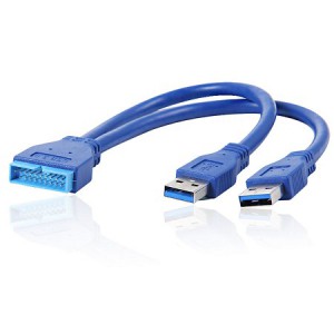 USB 3.0 (Male) MBD to 2x USB 0.2cm Long